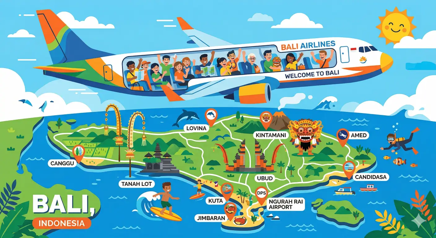 Private car and driver waiting at Bali Airport for transfer