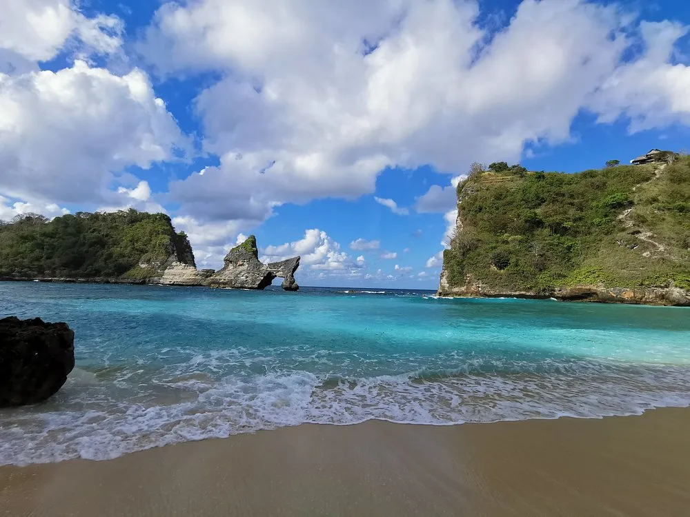 Atuh Beach with dramatic limestone formations, East Nusa Penida