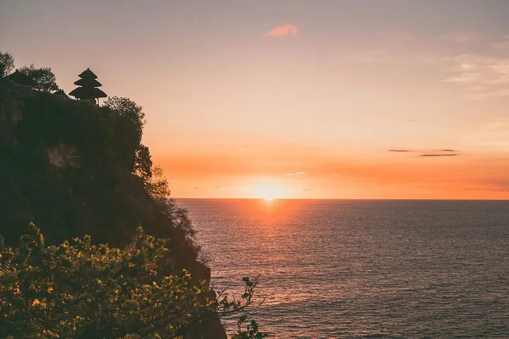 Golden sunset at Uluwatu Temple Bali